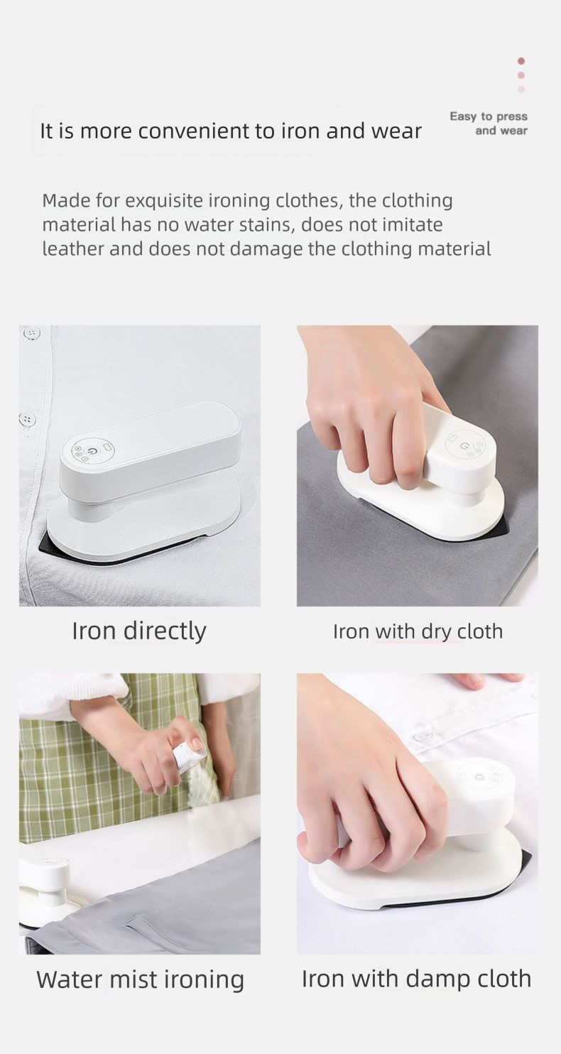 New Rechargeable Wireless Handheld Small Mini Dormitory Student Travel Portable Iron Ironing Machine Artifact_voghion.com