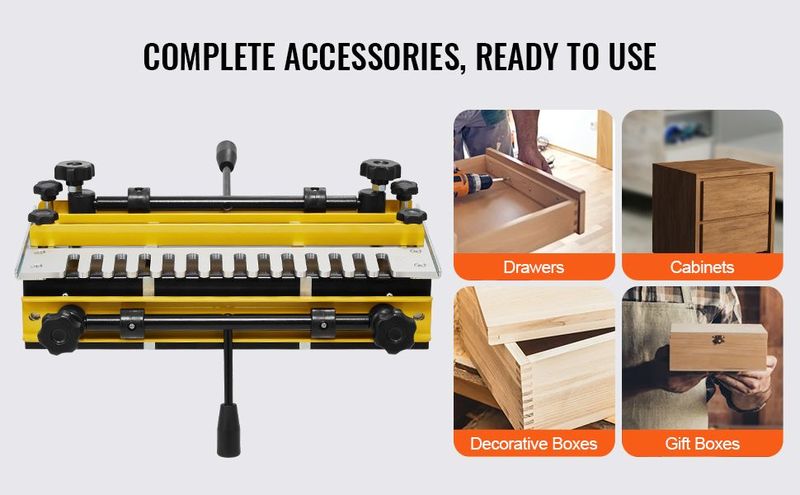 VEVOR Dovetail Jig 12 Inches Precise Dove Tailing Router Jigs With 3 Templates_voghion.com
