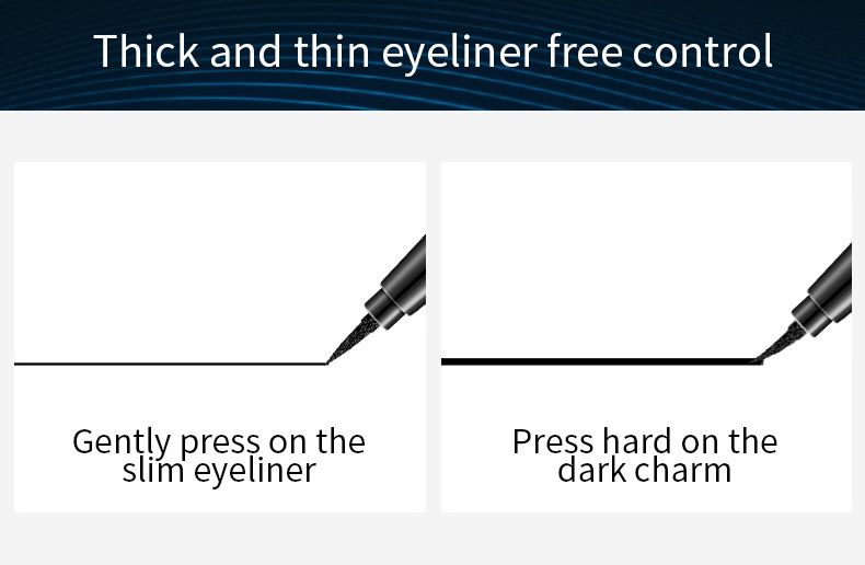 QIC Magic Slim Wasserdichter, schweißfester, färbender, schnell trocknender Make-up-Eyeliner, Eyeliner-Flüssigkeitsstift_voghion.com