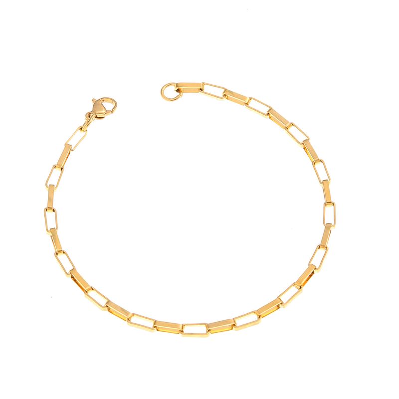 Nuovo bracciale da donna semplice in stile Ins con catena a maglie in acciaio inossidabile_voghion.com
