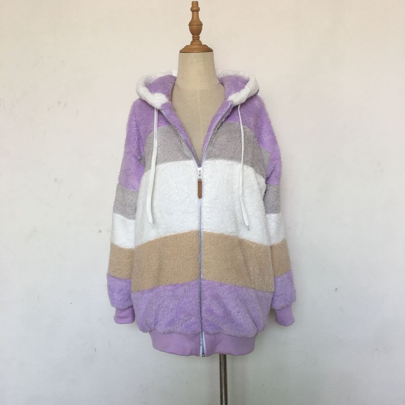 Fashionable Oversized Fleece Hooded Coat For Women - Cozy Winter Outerwear With Multiple Color Options (S-5XL)_voghion.com