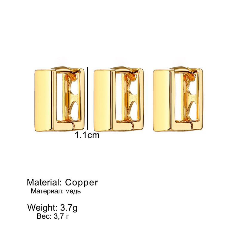 GEOMETRIC TRIO - Alloy Hoop Earrings Set (High-End Minimalist Jewelry, Retro Personality Design)_voghion.com