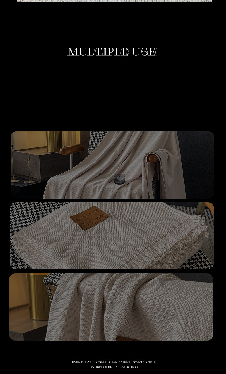 Coperta regalo di lusso per divano, aria condizionata, luce per pisolino da ufficio, in cotone a fibra lunga, per il commercio estero e transfrontaliero_voghion.com