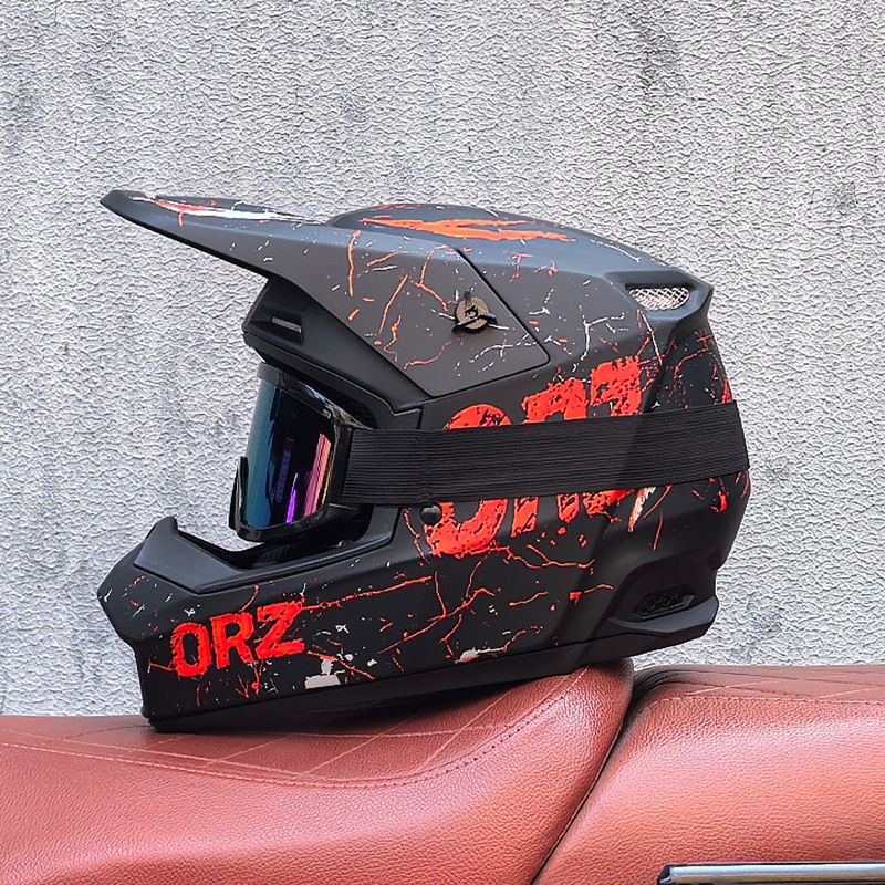 Casco di sicurezza Orz Greenway X6 Off Road Wind Mirror Speed Descent Forest Road Mountain Bike completamente staccabile Youth Self_voghion.com