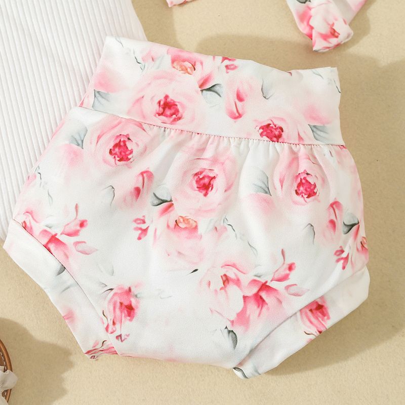 Adorabile completo da neonato composto da 3 pezzi con ricamo di lettere e stampa a fiocco, in morbida maglia di cotone, comodo ed elegante per neonati (0-12 mesi)_voghion.com