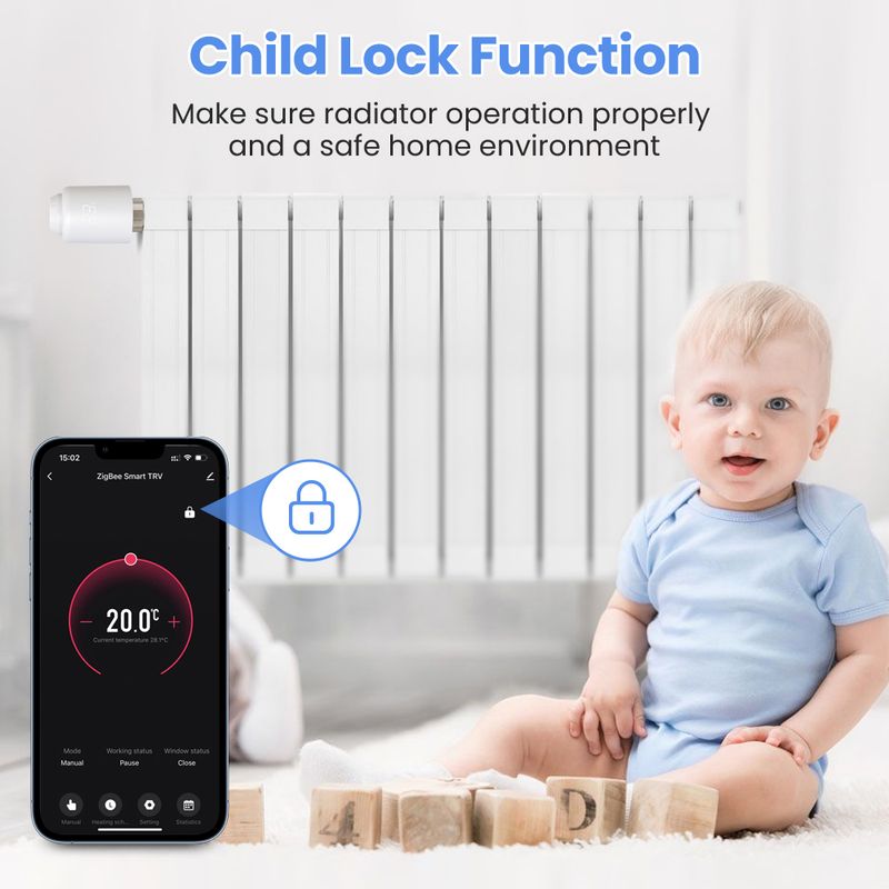 Tuya ZigBee Heizkierper Aktuator Thermostat Smart TRV Thermostat Vae Temperaturregler Ënnerstëtzung Alexa Google Home_voghion.com