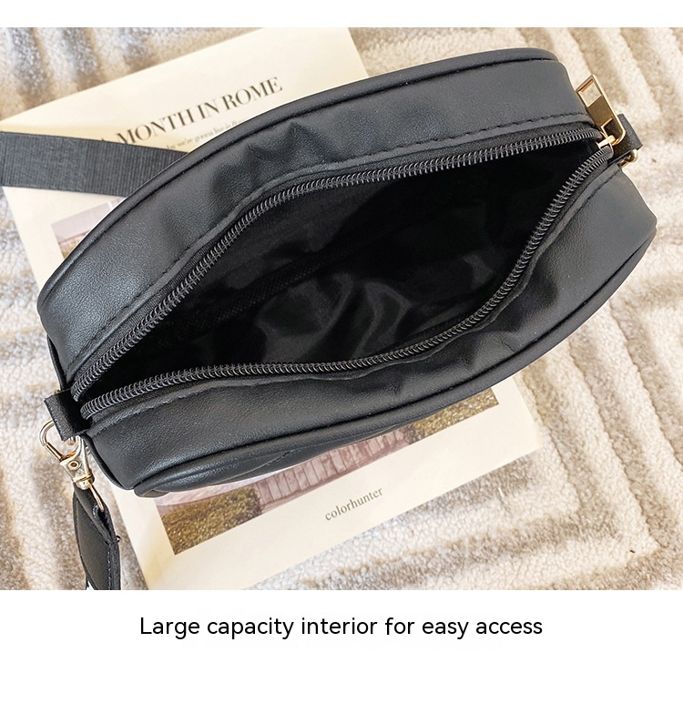 Fashion Women's Small Crossbody Bag PU Leather Messenger Bag Zipper Handbag Purse Summer Travel Bag _voghion.com