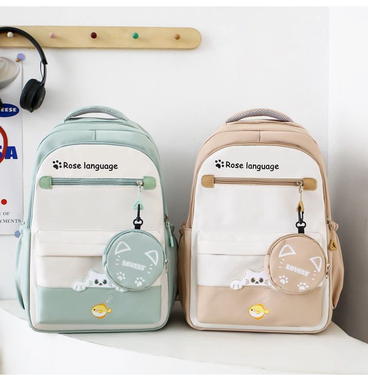 Set di zaini scolastici unisex - Zaino in nylon di grande capacità con spallacci imbottiti, set da 3 pezzi per studenti_voghion.com