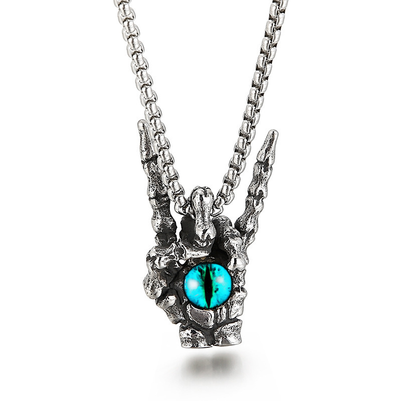 Collar con colgante personalizado de acero inoxidable para hombre, nuevo, punk, de titanio, con forma de mano de la victoria, 2023_voghion.com