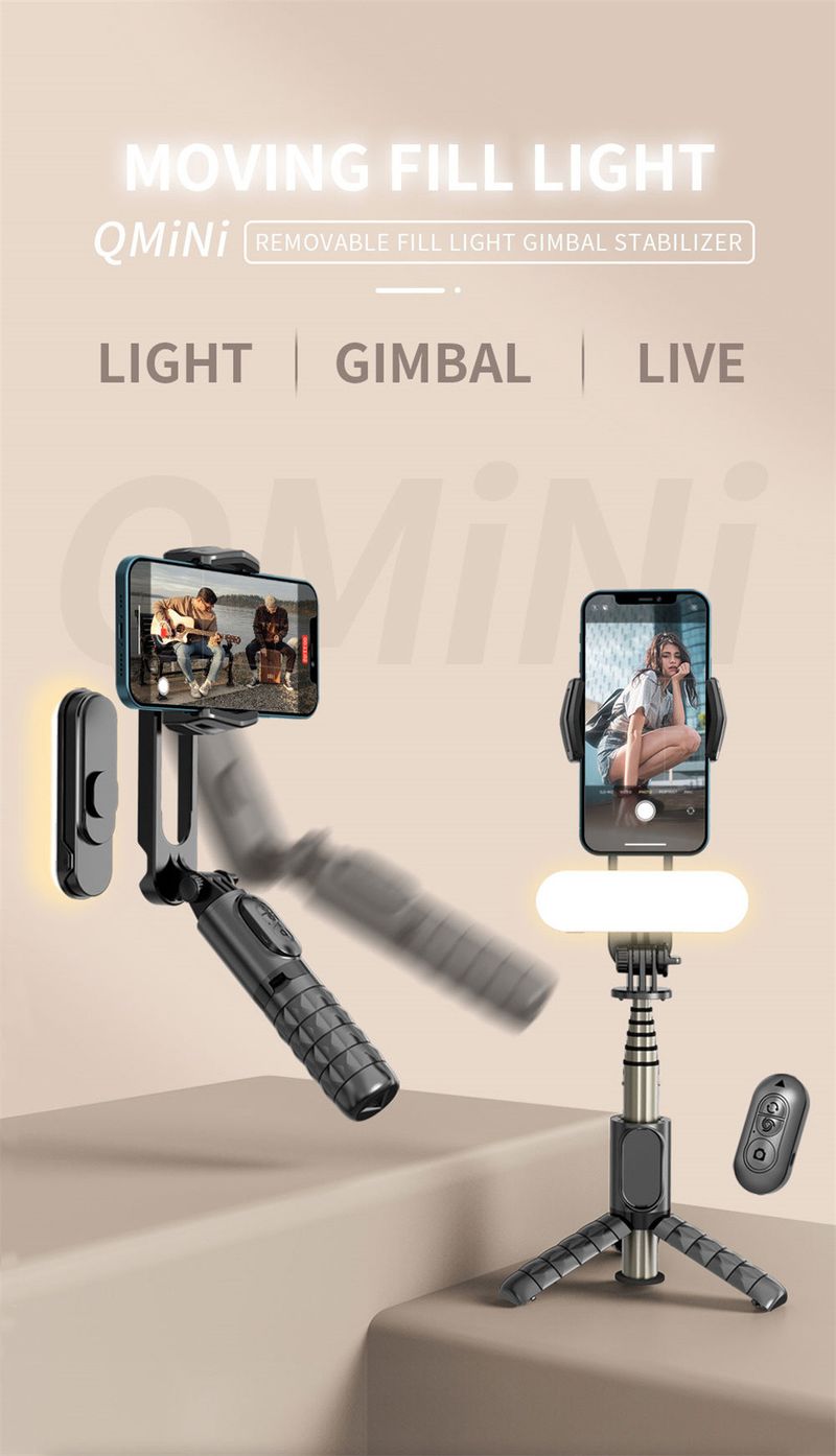 360 Rotation Folgenden Aufnahme Modus Gimbal Stabilisator Selfie Stick Stativ Gimbal Für IPhone Telefon Smartphone Live_voghion.com