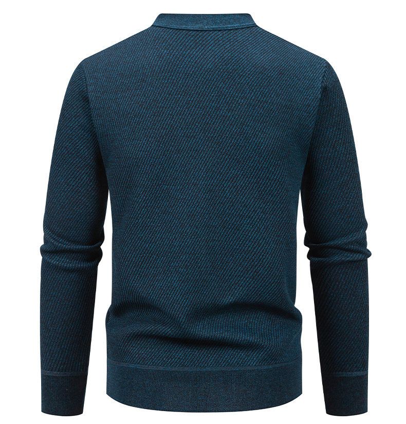 Herrenbekleidung – Fleecegefütterter Strickjackenpullover, warmer Winterpullover mit V-Ausschnitt für lässige und stylische Outfits (erhältlich in 5 klassischen Farben und 4 Größen)_voghion.com