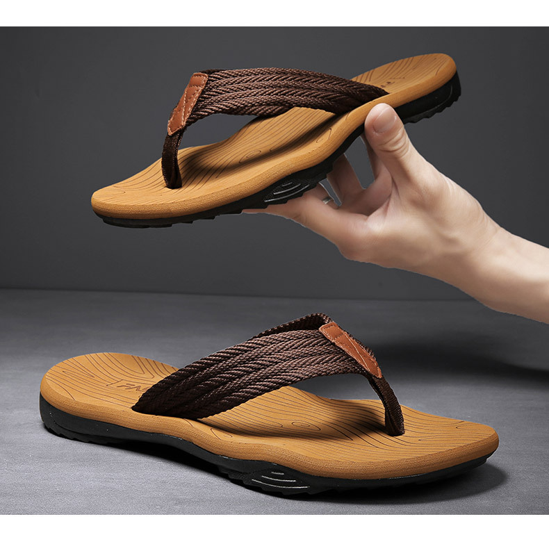 Men's flops summer, new casual flip flops, men's for external wear, anti slip beach sandals_voghion.com