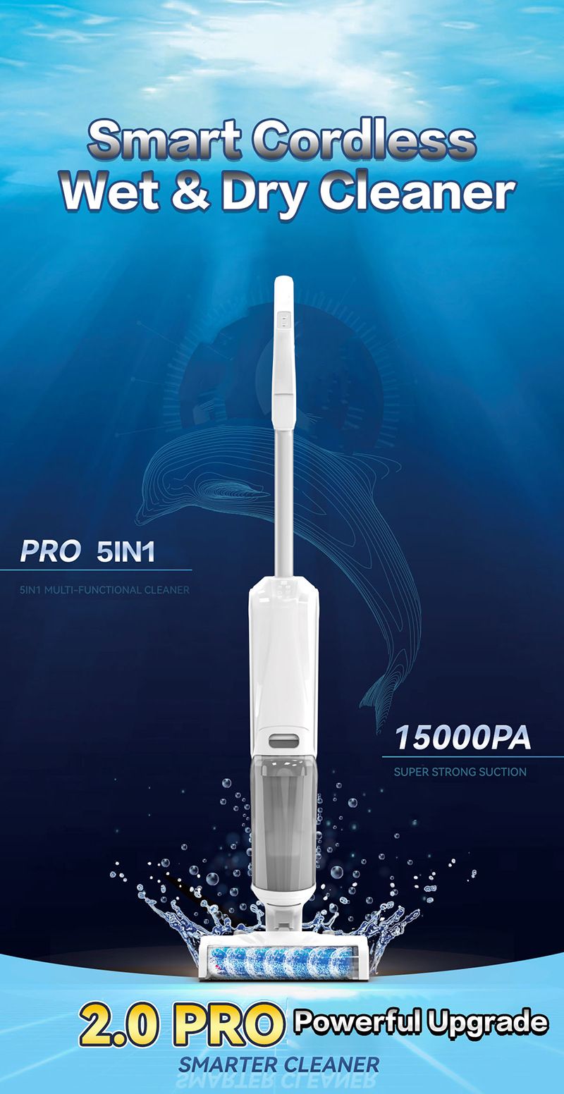 Intelligent All - In - One Household Floor Cleaner: Wet And Dry Vacuum, Electrolyzed Water Mopping And Sweeping With Drying Function_voghion.com