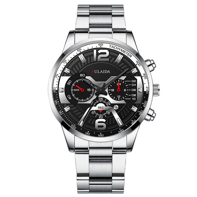 Relógio masculino fashion com contas e pulseira_voghion.com