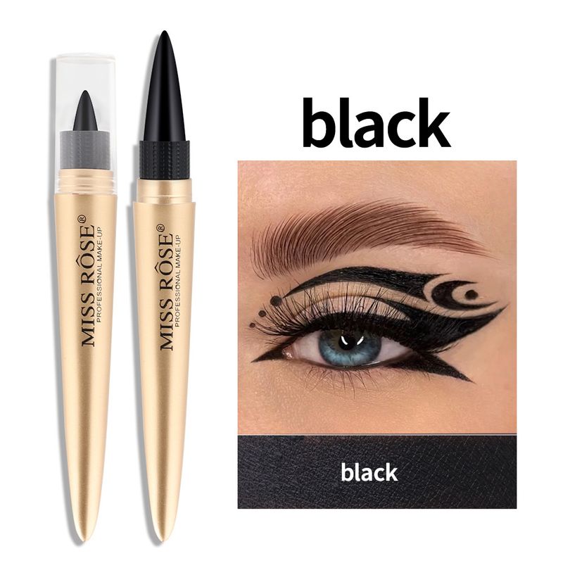 Missrose Cool Black Rich Eyeliner Delineador Colorido À Prova D'Água Não Borra Caneta Delineadora_voghion.com