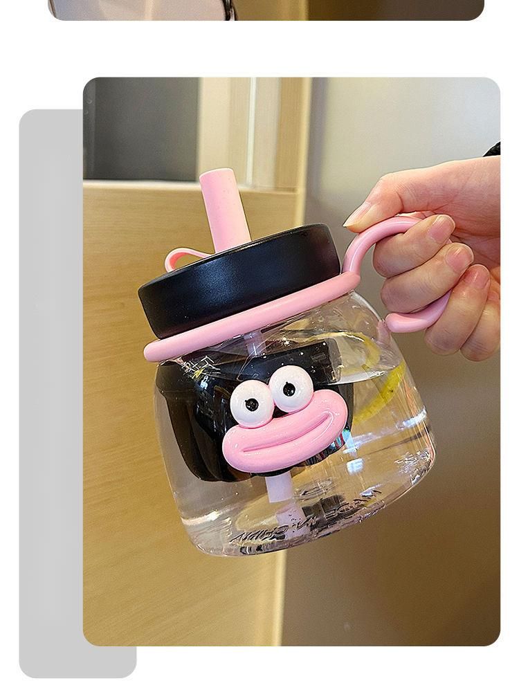 Girls' Water Bottle Summer High-Value Straw Belly Large Capacity Strainer High Temperature Resistant Cute Tea Brewing_voghion.com