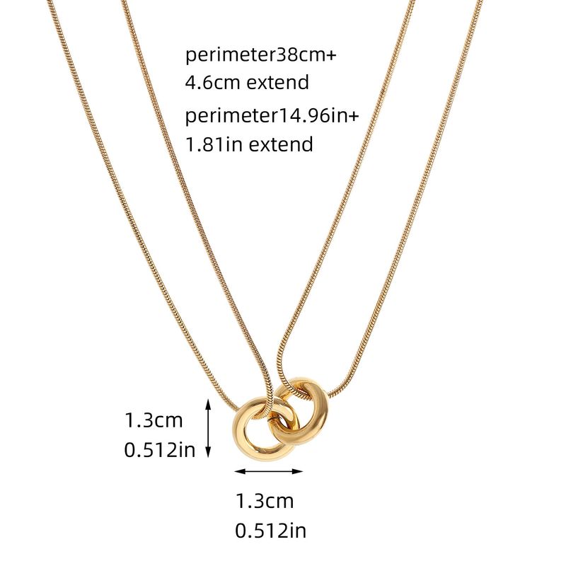 Chaîne de clavicule de luxe légère française irrégulière à double cercle et niche simple et tendance_voghion.com