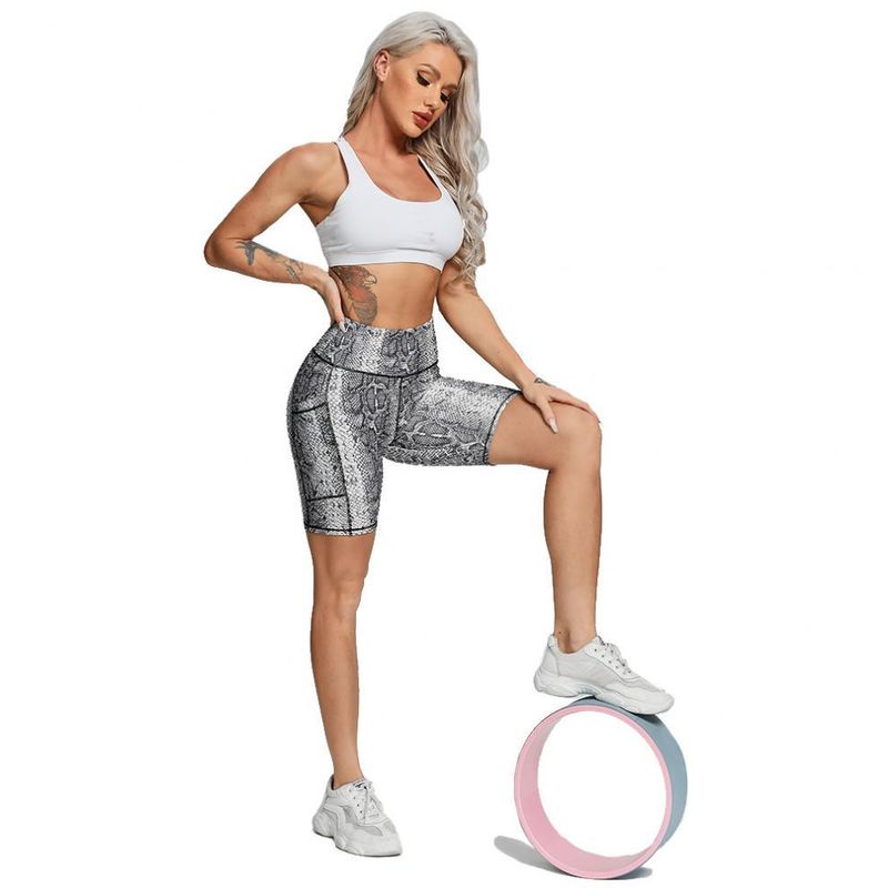 Women's yoga Pants Leopard Print Large Size Printed Pocket Slim Butt Lifting Sports Yoga Pants Leggings XY6645_voghion.com