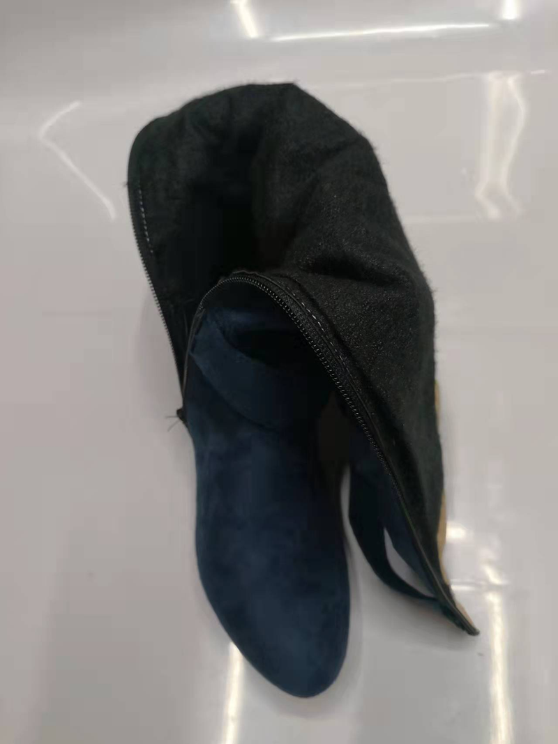 Frosted spring and autumn women's boots belt buckle high knight boots chunky heels_voghion.com