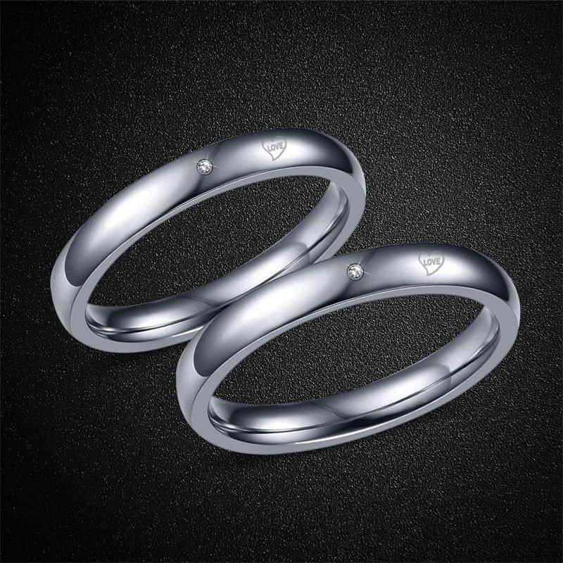 Simple lovers love pair Qixi Valentine's Day gift simple end ring can_voghion.com