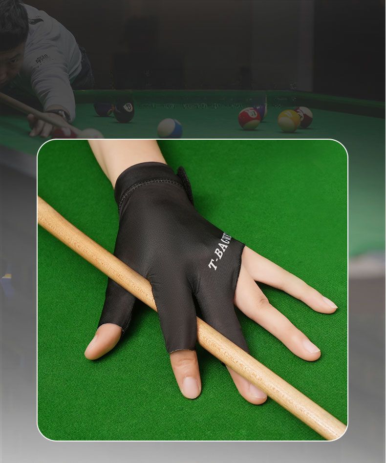 Professionelle Snooker-Achtball-Handschuhe, Dreifinger-Eisseide, hohe Elastizität, leicht, atmungsaktiv, rutschfest_voghion.com