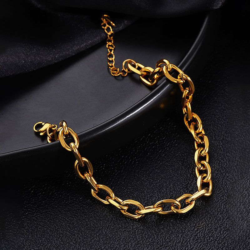 Braccialetto fai da te in acciaio al titanio per uomo e donna, alla moda, leggero, versatile, raffinato, resistente allo sbiadimento._voghion.com