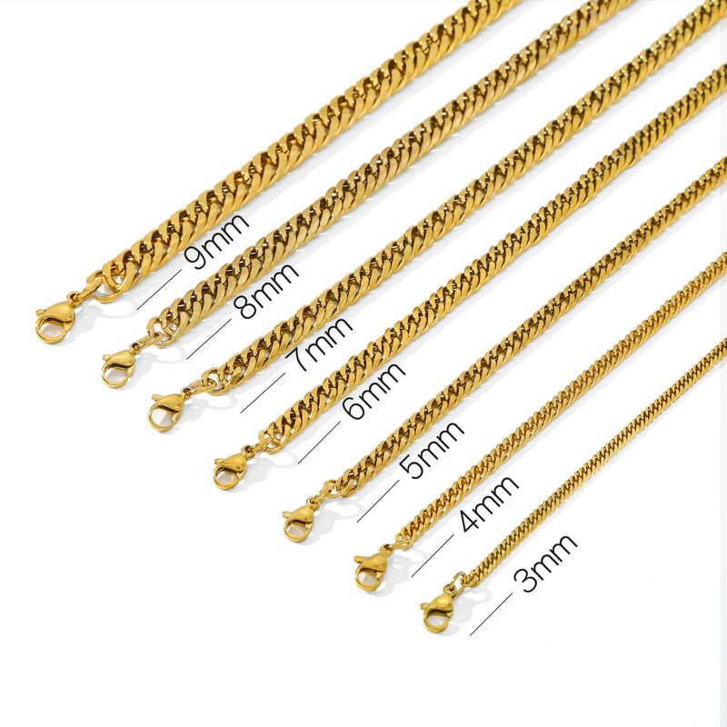 1 pièce 3 mm x 45 cm, 3 mm x 50 cm, 3 mm x 60 cm, accessoires de bijoux en acier titane_voghion.com
