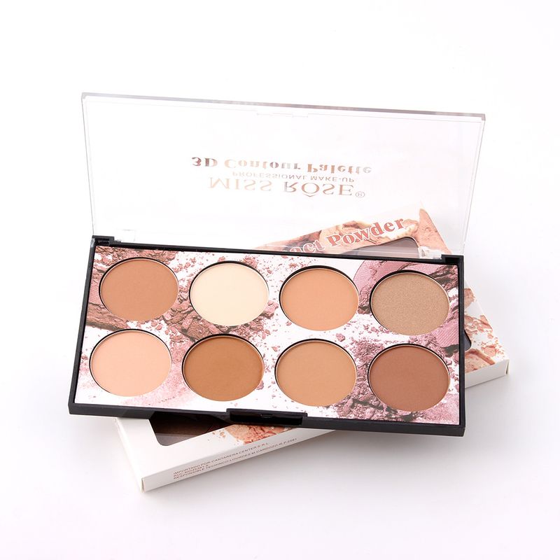 MISS ROSE Makeup 8 Colors Long Lasting Makeup Oil Control Makeup Powder Waterproof Contour Concealer Powder_voghion.com