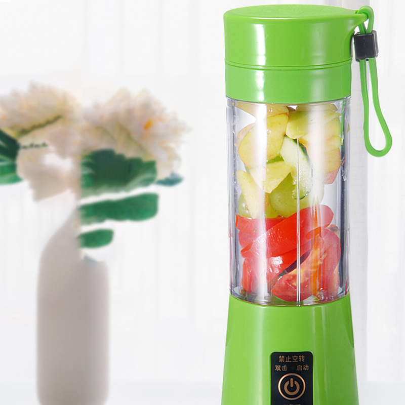 Langmayue 400ml Φορητό USB ηλεκτρικό αποχυμωτή φρούτων Smoothie Maker Blender Squeezer Bottle-Blue_voghion.com