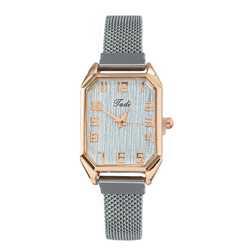Nuovo orologio da donna al quarzo con fibbia magnetica in lega classica, trendy e minimalista_voghion.com
