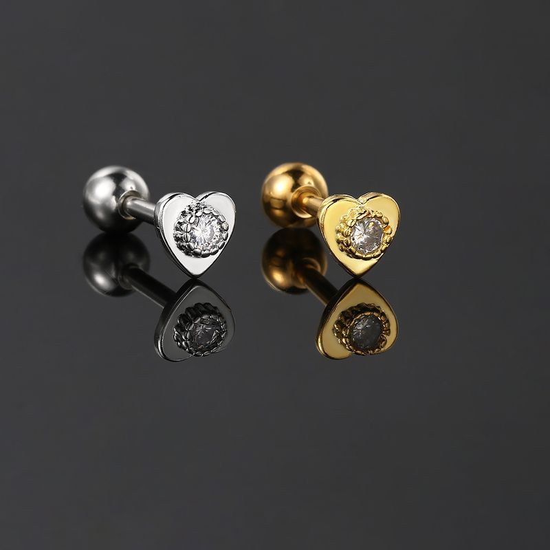 Unisex Nuovo Moda Piercing Osso Femmina Zircone Ciondolo Vite Mini Orecchini a Bottone_voghion.com