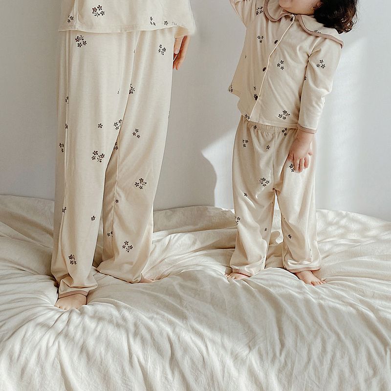 Pijamas para niños de estilo coreano Minicowmother, ropa de otoño e invierno para el hogar, ropa antibacteriana con aire acondicionado para bebés, traje para niños_voghion.com
