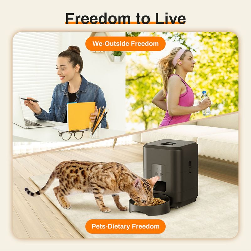 Neutral English Pet Intelligent 2L Dog Feeding Machine WIFI Timer per cibo per gatti Funzione di memoria_voghion.com
