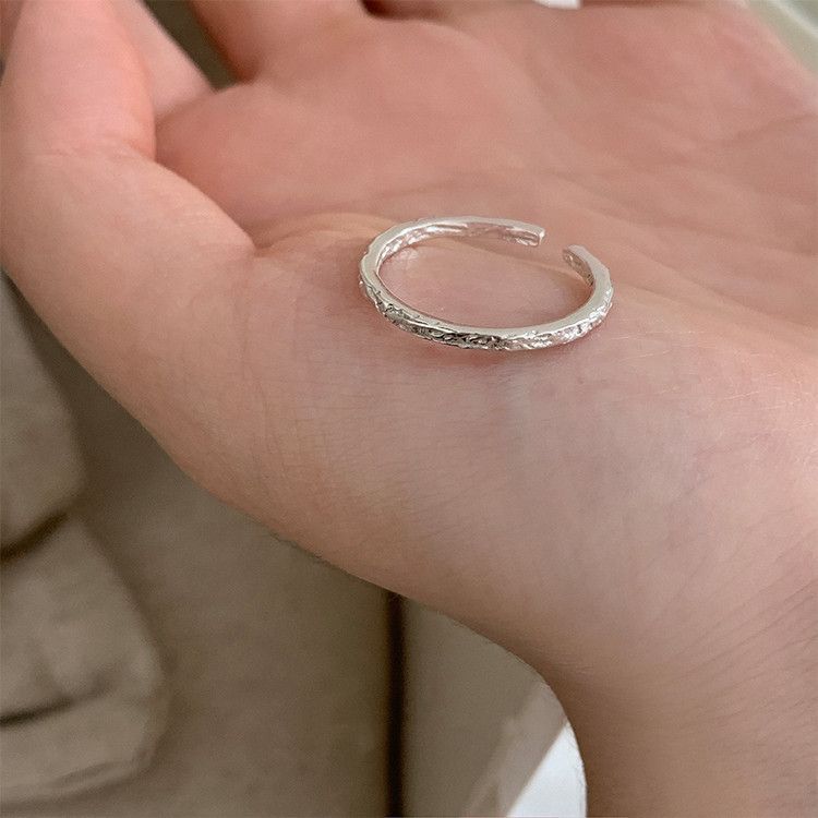 Korean New INS For Women Fish Scale Round Index Finger Accessory Niche Design Tail Stackable Plain Ring_voghion.com