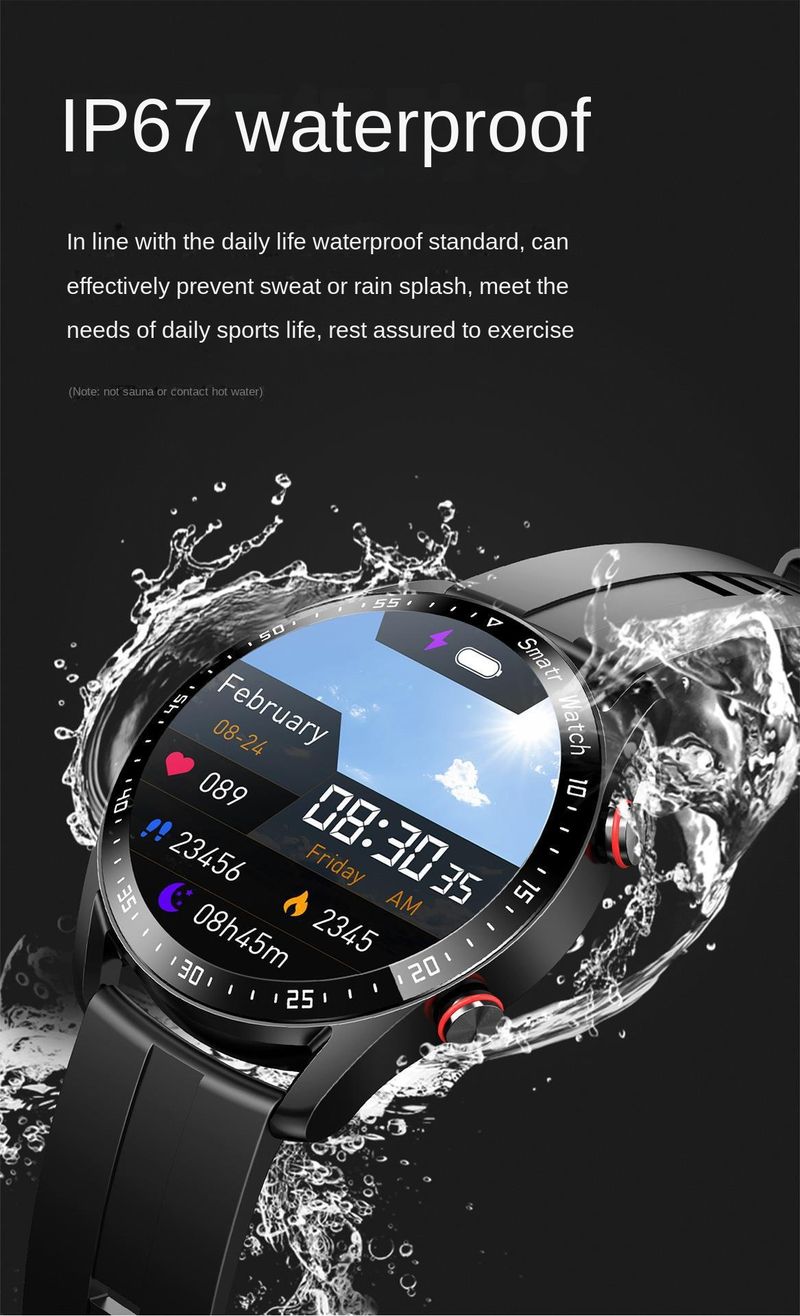 Smart Communication Wristband, 7-Day Long Battery Life, Waterproof, Heart Rate and Blood Pressure Monitoring, Compatible with iOS/Android_voghion.com