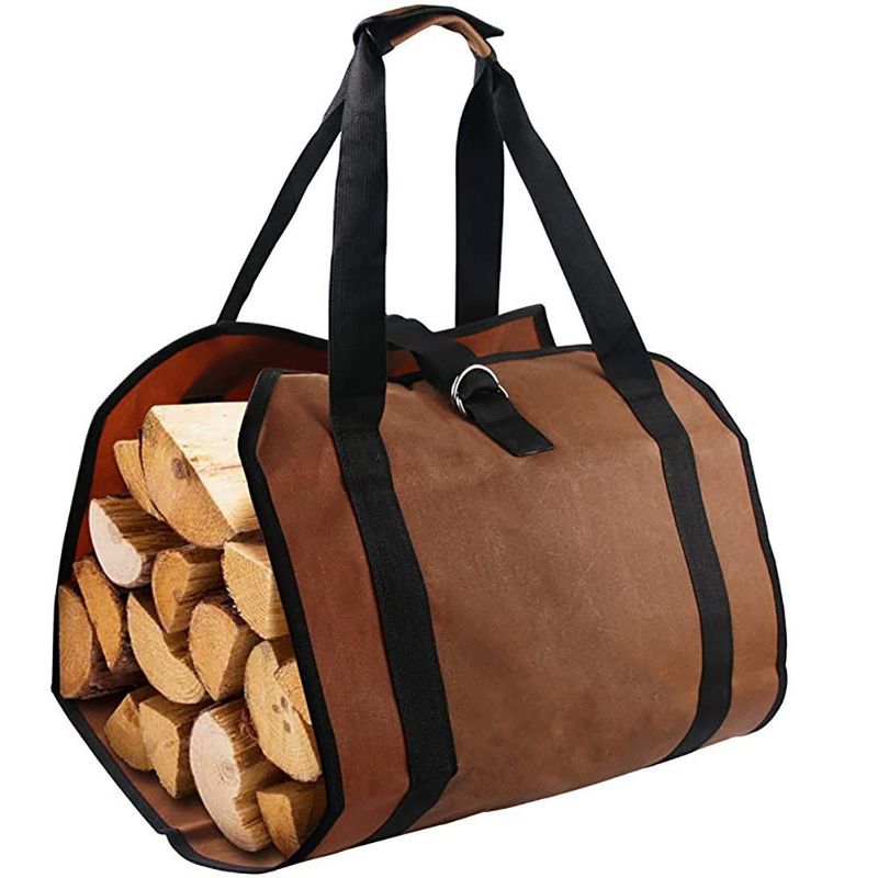 Neue tragbare, langlebige Holzfällertasche, multifunktionale Brennholz-Aufbewahrungstasche, Tragetasche aus Oxford-Stoff für Brennholz im Freien_voghion.com