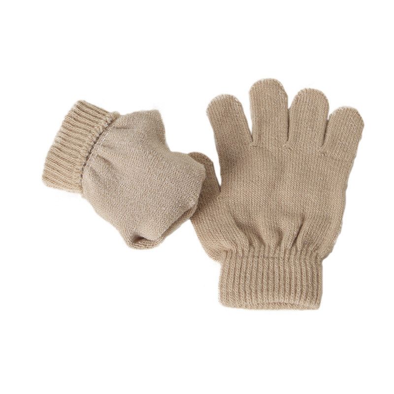 Baby Wantermütz Schal Handschuesch Set Gestrickte Pelzball Kannermütz Babykapp fir Meedercher Jongen Accessoiren Puppelchenkapott Klengkandmütz 1-5J_voghion.com