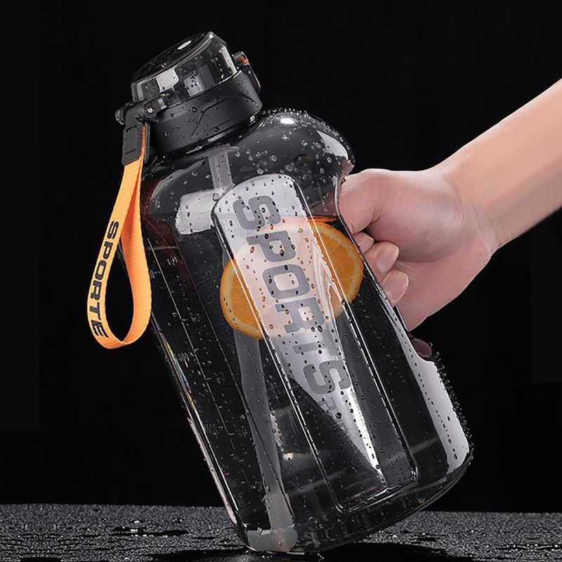 1500/2200ml impugnatura ergonomica Sport Bollitore Acqua Apertura con una Chiave Trasparente Morbida Cannuccia Sport Bottiglia Acqua per la Scuola_voghion.com