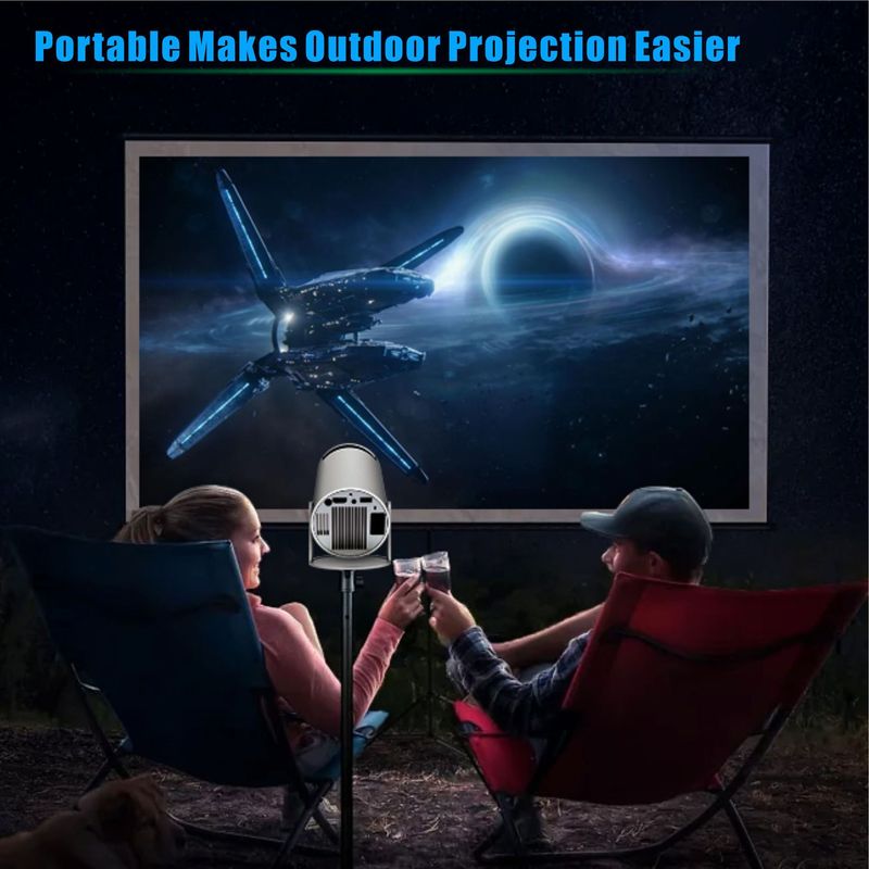 HY300Pro Projector, 1080P Full HD Supported Home Theater Projector With Allwinner H713 Chip, Mini Portable Outdoor Movie Projector For Bedroom Wall St_voghion.com