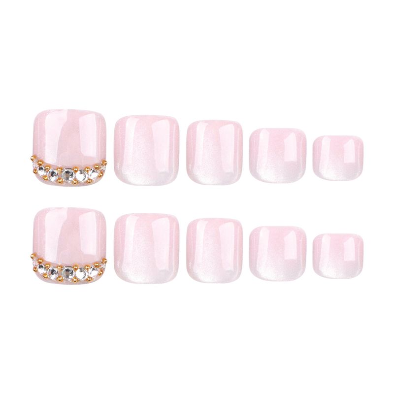 2024 Cat Eye Pink Solid Droen Glänzend Diamant Kuerz Neel an Zeh Blat_voghion.com