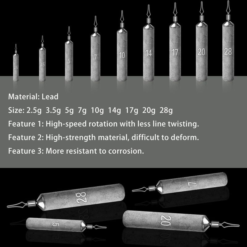 Texas Lure Anello a forma di otto 2,5 g-28 g Rig Slip gratuito Colonna da pesca Piombo anti-groviglio Accessori_voghion.com