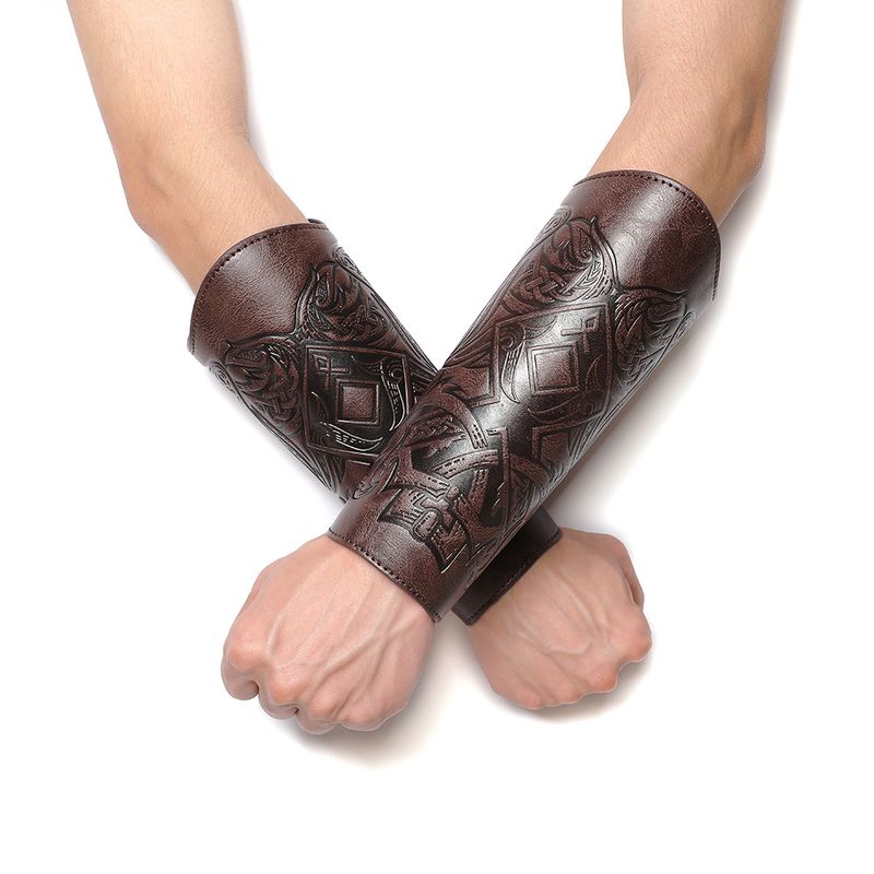 Pulseira Viking em relevo medieval renascentista para cosplay_voghion.com