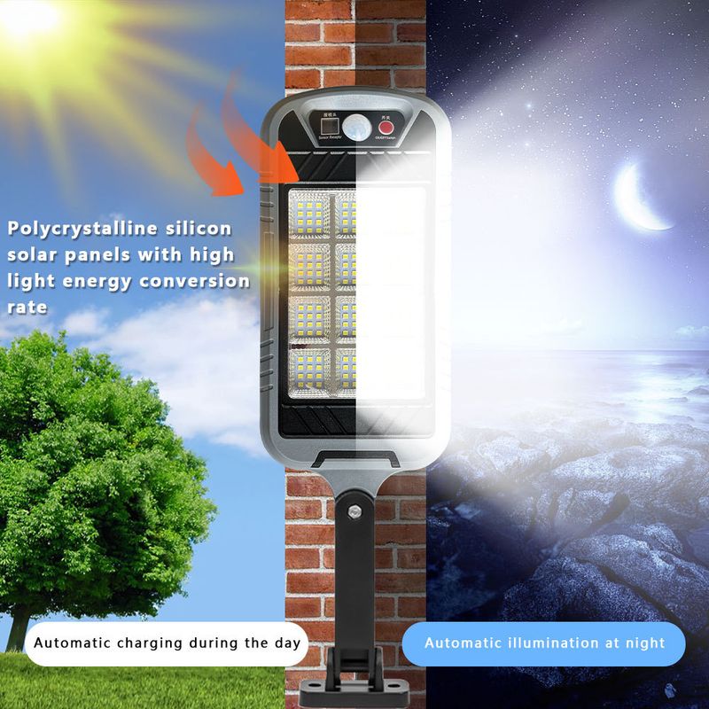 Zonne-energie buiten waterdichte binnenplaats inductie LED, COB straatverlichting hoog vermogen integratie met afstandsbediening_voghion.com