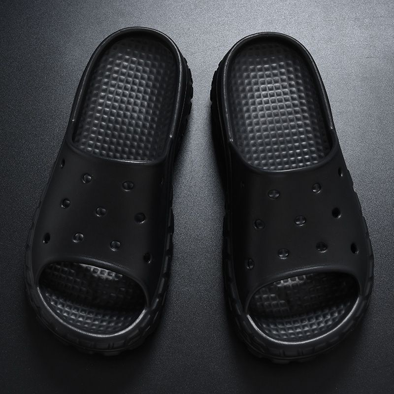 Nuove pantofole da uomo, casual e alla moda, monoblocco, con suola morbida e con effetto "cacca", adatte per le attività all'aperto degli adolescenti._voghion.com