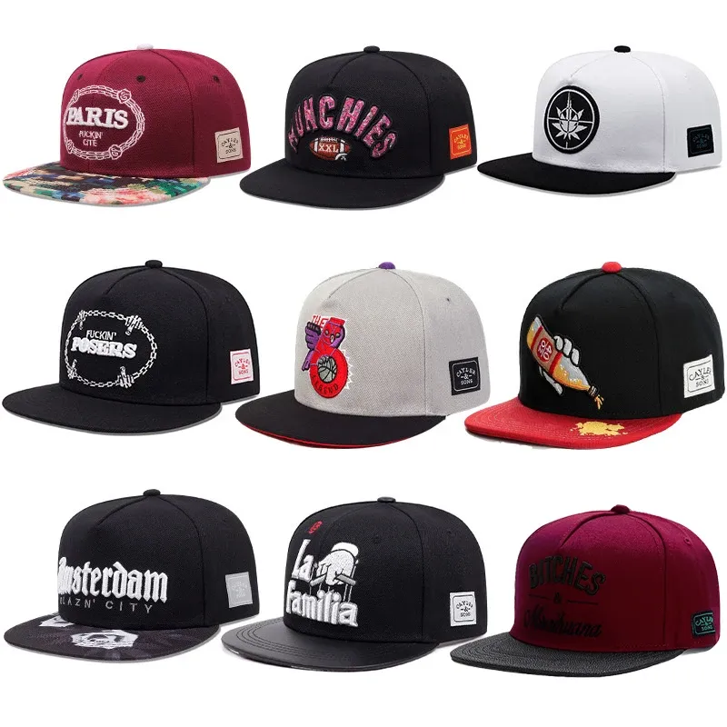 Gorra Brand Herrenhüte Flat Top Baseball Man Cap Verstellbare Snapback Gorras Hombre Sport Damen Herren HipHop Sonnenhut_voghion.com