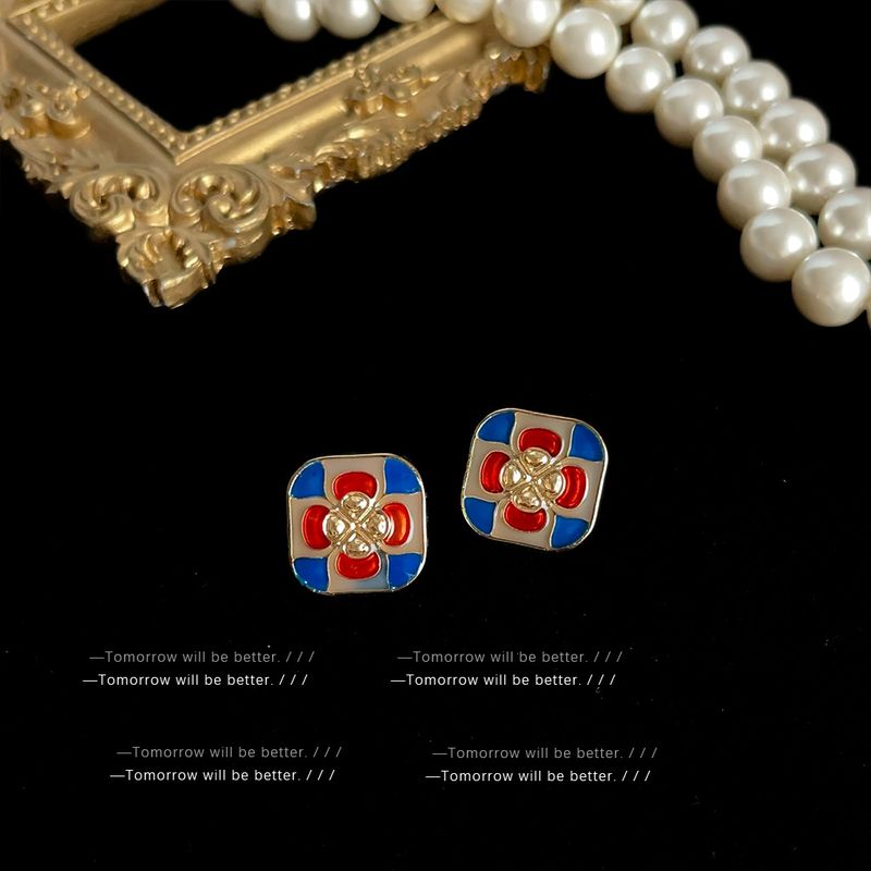 Orecchini vintage di alta qualità, di nicchia, leggeri, di lusso, alla moda, in stile metà secolo, con temperamento artistico, alla moda._voghion.com