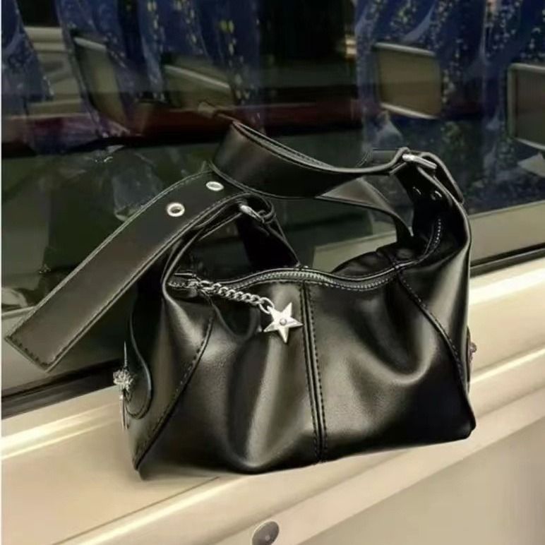 Borsa a tracolla da donna con tracolla a mano, modello Niche Design Cool Girl Underarm Motorcycle 2025_voghion.com