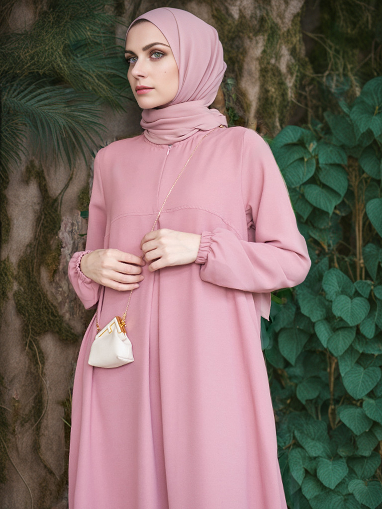 Naiste moslemi Lähis-Ida Araabia pikkade varrukatega abaya temperamendiga kleit Kagu-Aasia rõivad Tagasihoidlik kleit_voghion.com