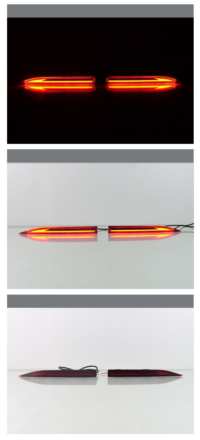 For Toyota Yaris Ativ Vios 2022 2023 LED Rear Bumper Reflector Lights 12V DRL Driving Brake Light Dynamic Turn Signal Fog Lamp_voghion.com