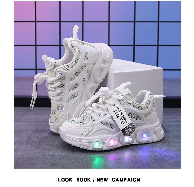 New Children's Sports Shoes With Lights In Spring And Autumn 21 30LED Luminous Children's Shoes 1 6 Years Old Boys Sports Casual Shoes_voghion.com